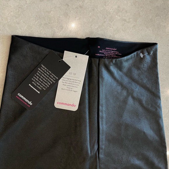 COMMANDO Control Top Faux Leather Leggings black Size M - Picture 4 of 12